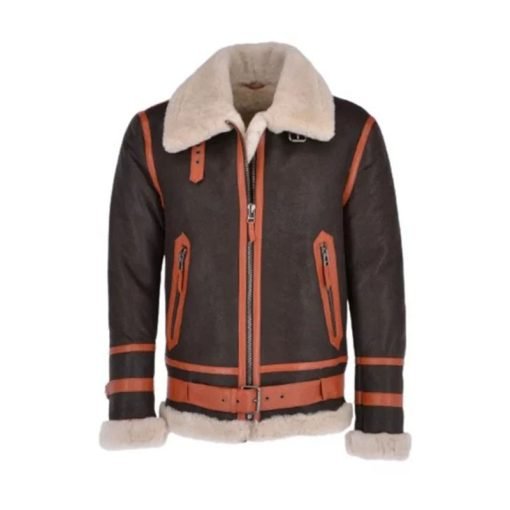 Men’s Flying Aviator Shearling Bomber Jacket