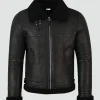 Mens-Jet-Black-Shearling-Jacket