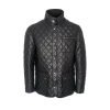 Men’s Quilted Black Cafe Racer Jacket
