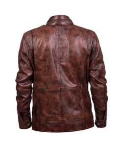 Men Vintage Biker Leather Jacket