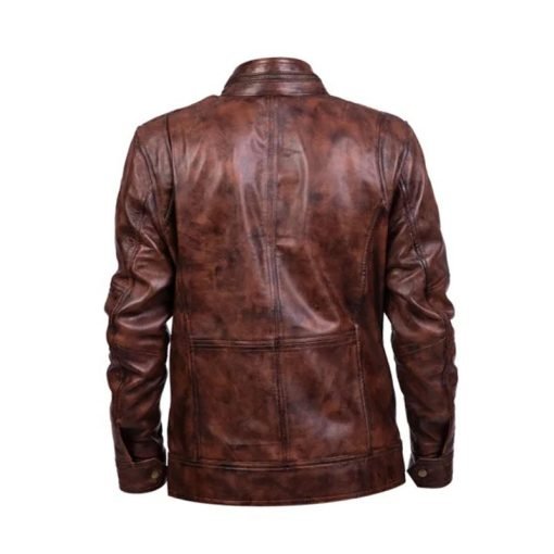 Men Vintage Biker Leather Jacket