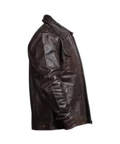 Men Vintage Dark Brown Jacket