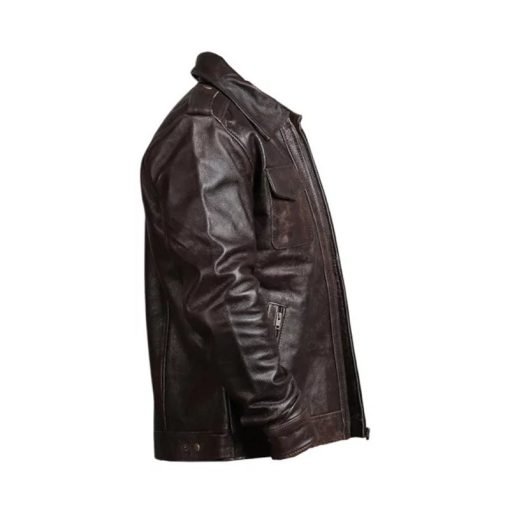 Men Vintage Dark Brown Jacket