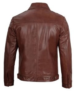 Harrington Premium Brown Leather Jacket