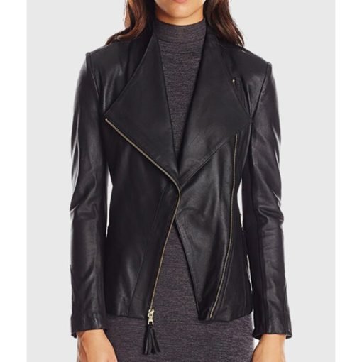 Women's Double Rider Biker Leather Jacket