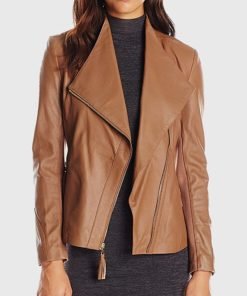 Women's Double Rider Biker Leather Jacket