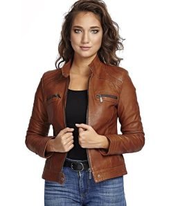 Women’s Real Brown Leather Jacket