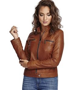 Women’s Real Brown Leather Jacket