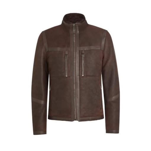 Roughout Shearling Leather Lightweight Jacket