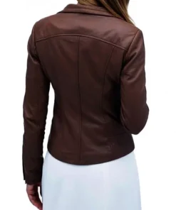 Tv-Series-Arrow-Audrey-Marie-Anderson-Brown-Leather-Jacket