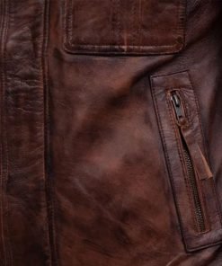 Men Vintage Biker Leather Jacket