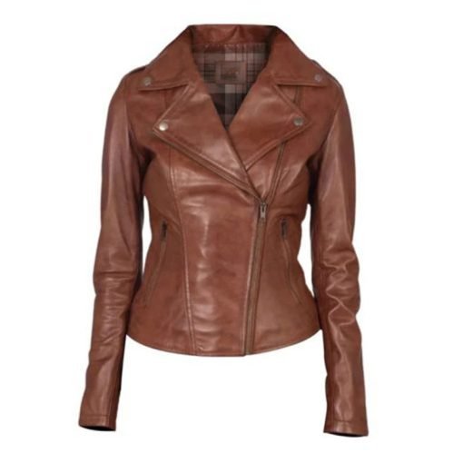 Women Elegant Asymmetrical Moto Jacket