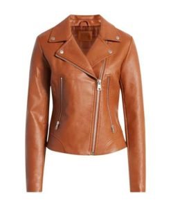 Womens Real Brown Leather Jacket