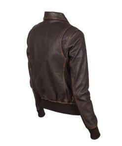 Women A-2 Brown Leather Jacket