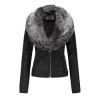 Womens-Bellivera-Black-Leather-Fur-Jacket