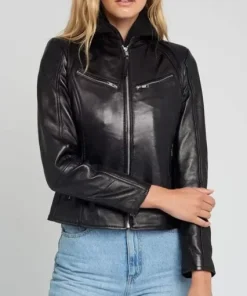 Womens-Black-Leather-Jacket-With-Hood-1