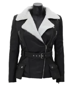 Womens-Black-Sheepskin-Leather-White-Shearling-Jacket-