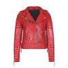 Womens Boda Style Quilted Red Jacket