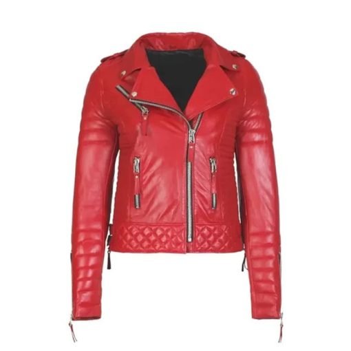 Womens Boda Style Quilted Red Jacket