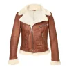 Womens-Brown-Leather-White-Shearling-Jacket