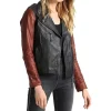 Womens-Brown-and-Black-Leather-Biker-Jacke-