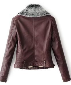 Women’s Faux Fur Quilted Moto Jacket