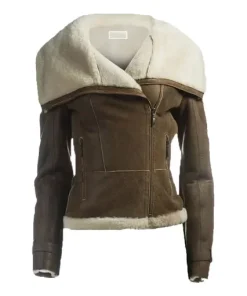 Womens-Shearling-Olive-Green-Leather-Jacket