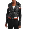 Womens-Striped-Black-Leather-Jacket 3