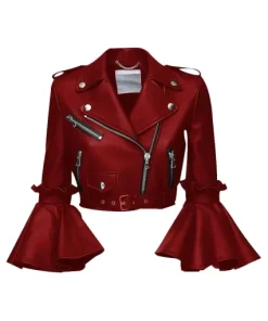 Womens-red-cropped-biker-jacket-