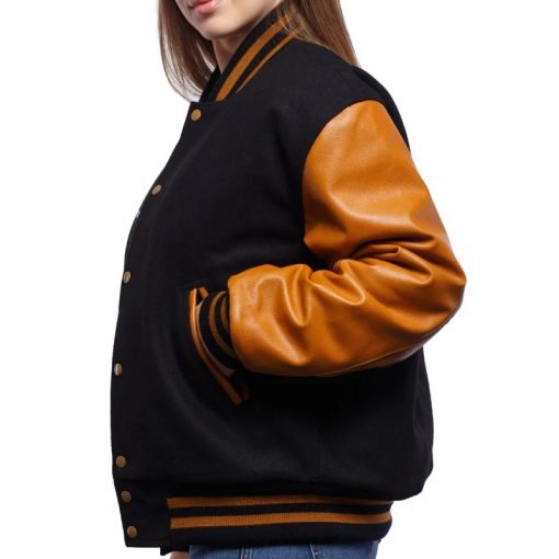 Womens-Bomber-Varsity-Leather-Jacket