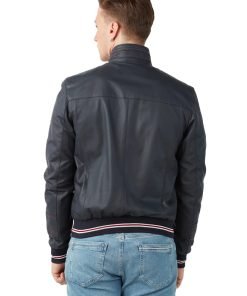 Men’s Real Navy Blue Leather Jacket