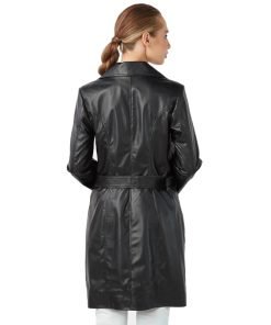 Women’s Real Black Leather Coat