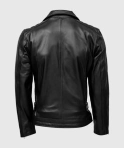 Mens Quilted Biker Leather Jacket