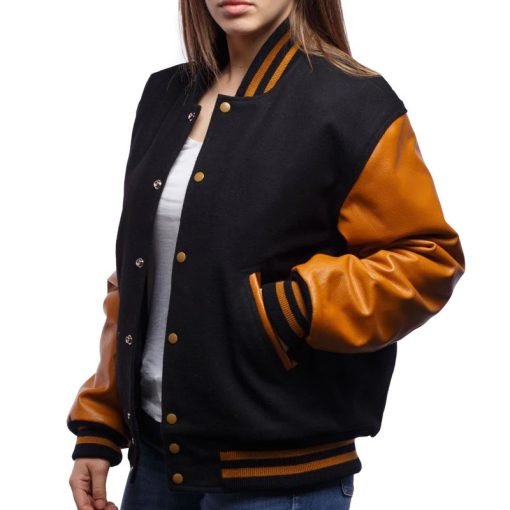 Womens-Bomber-Varsity-Leather-Jacket