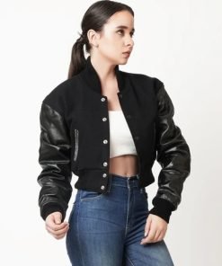 Womens-Letterman-Cropped-Leather-Jacket