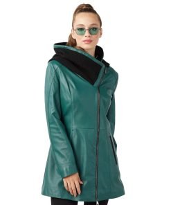 Women’s Real Turquoise Leather Coat