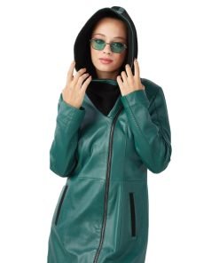 Women’s Real Turquoise Leather Coat