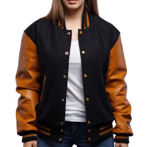 Womens-Bomber-Varsity-Leather-Jacket