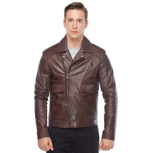 Men’s Real Brown Leather Jacket