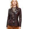 Women’s Real Brown Leather Gale Coat