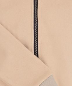 Camel Brown Wool Bomber Jacket