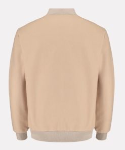 Camel Brown Wool Bomber Jacket