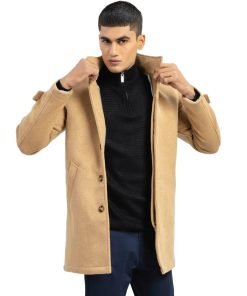 Camel Wool Blended Long Coat