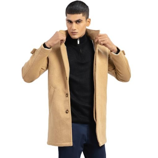 Camel Wool Blended Long Coat