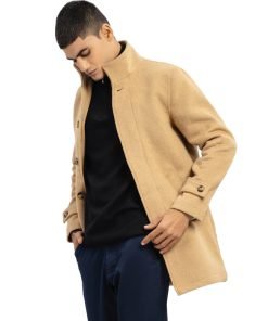 Camel Wool Blended Long Coat