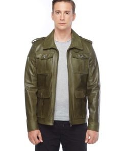 Men’s Real Green Leather Jacket