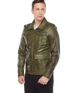 Men’s Real Green Leather Jacket