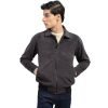 Grey Tweed Wool Blended Classic Collar Jacket