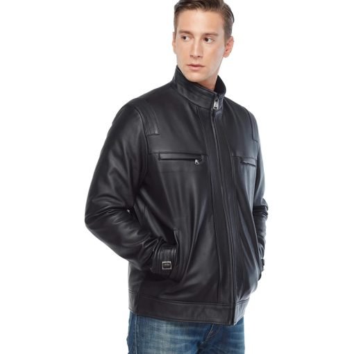 Jesse Wood Men’s Real Leather Jacket