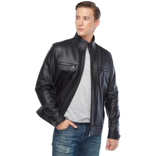 Jesse Wood Men’s Real Leather Jacket